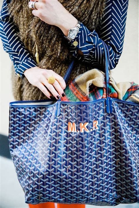 monogrammed goyard bag|cost of personalized goyard tote.